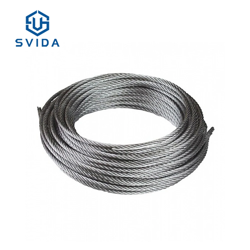 7x19  1+12  8x7+1x19 Stainless Steel 304 316 Wire Cable Rope