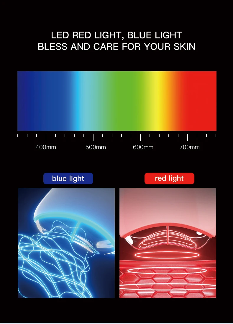 Trending product 2024 popular LED skin care device EMS face massager microcurrent facial toning device