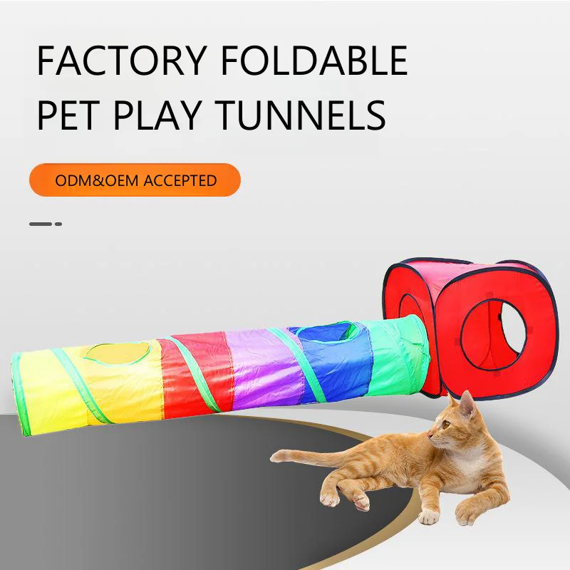 Wholesale Pet Tent Toys Hamster Tubes And Tunnels Kit Bed Pet Folding House Cat Tunnels For Indoor Cat Pet Tunnel