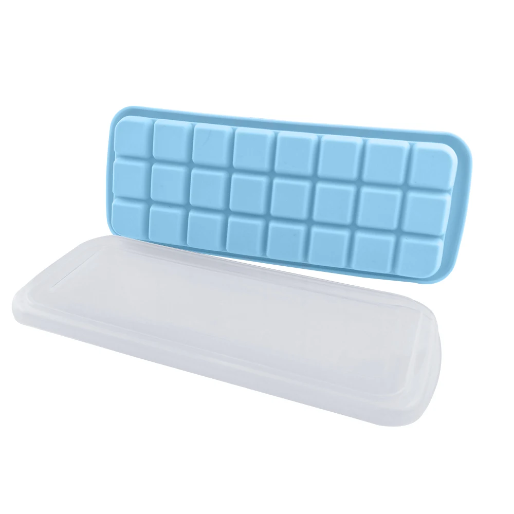 Reusable Ice Cube Trays Silicone Maker Mold, BPA Free Ice Cubing Mold with Lid