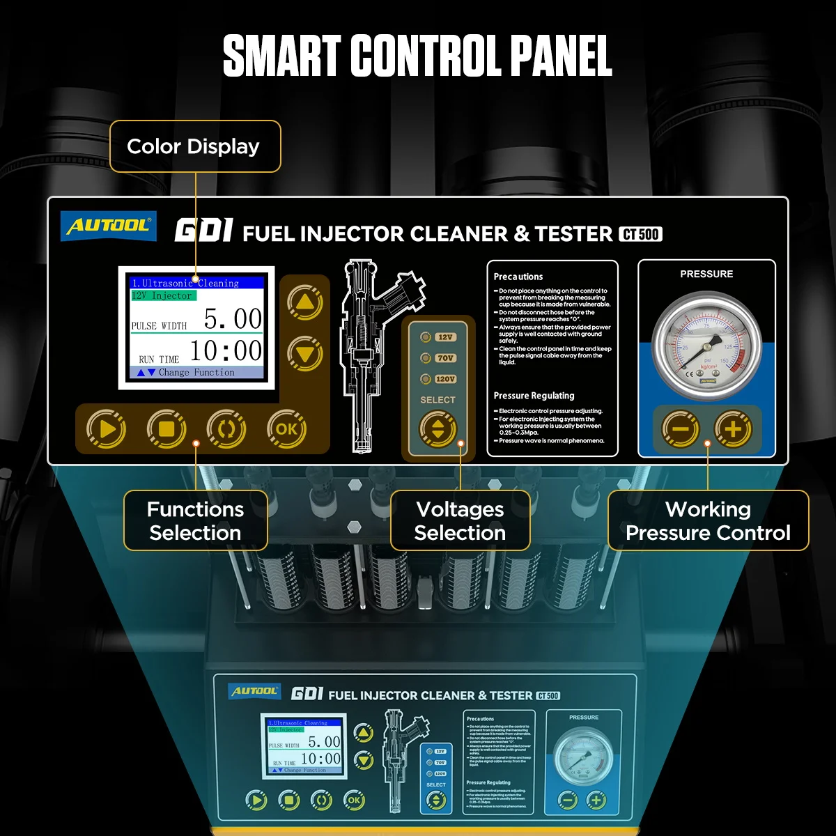 AUTOOL CT500 launch injector cleaner ultrasonic auto car fuel injector tester cleaner Fuel Injector Cleaner & Tester Machine