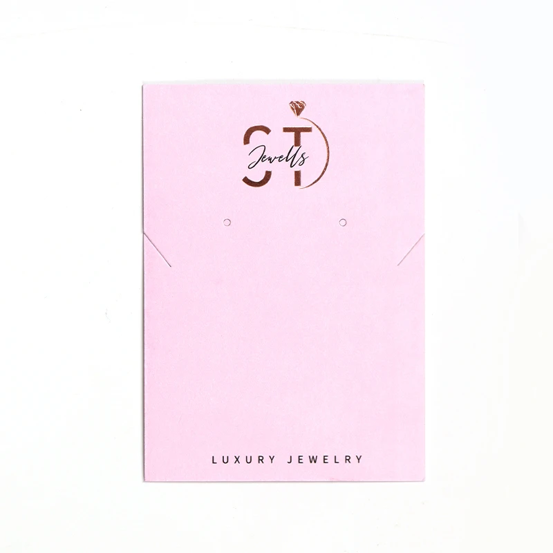 Luxury jewelry card holder high end jewelry display cards with custom logo jewelry care card