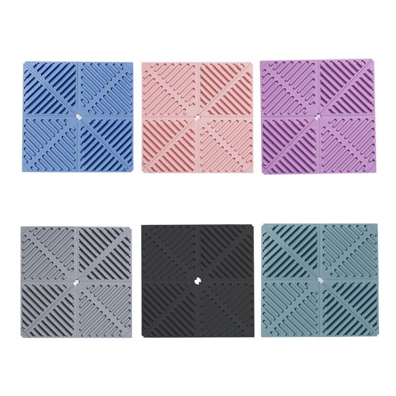 New Design Folding Hot Potholder Trivet Mat Collapsible Coster Silicone Placemat