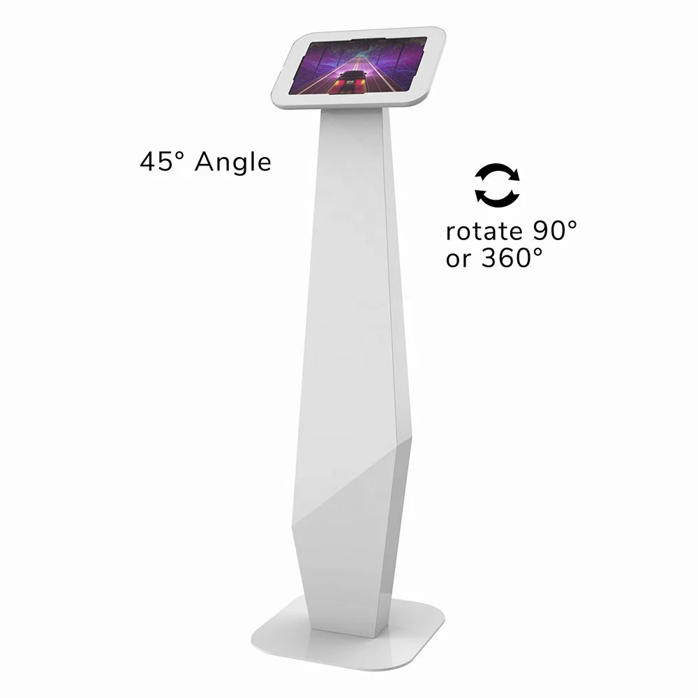 Auto Show Tablet Floor Stand For iPad Samsung Lenovo Exhibition Tablet Stand Holder Tablet Trade Show Kiosk PC Lock Floor Stand