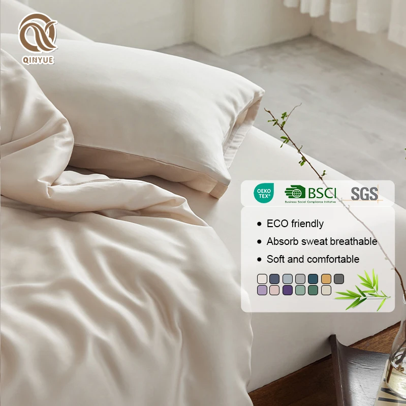 Hot Selling Luxury Hotel Bedding Bamboo Sheets 300Tc Luxury Organic Bedding Sets Bamboo Fabric Bedsheet