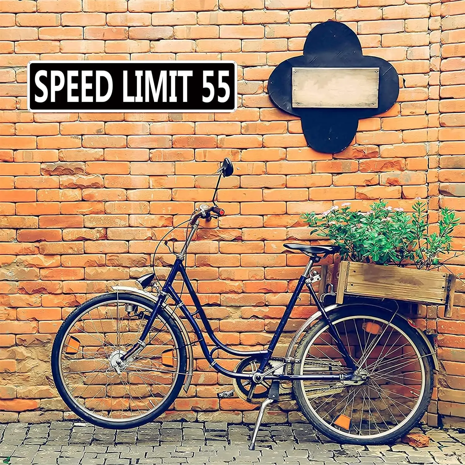 Custom Speed Limit 55 MPH Metal Tin Sign Slow Down Traffic Funny Vintage Slim Street Tin Signs 16 x 4 Inch Wall Art Decor