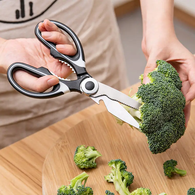 High Quality Fast Delivery Stainless Steel Kitchen Scissors Soft Grip Handle With Sheath