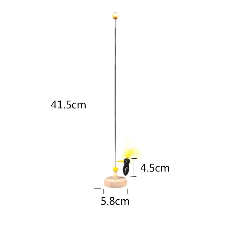Educational Toy Wood Pecking Sliding Toy Bird on a Stick Pole Wood Craft Woodpecker Toy