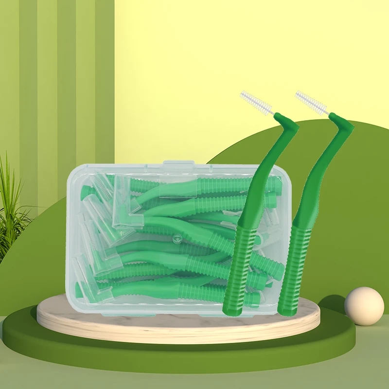 Лидер продаж, межзубная щетка, пластиковый производитель, L-образные ортодонтические скобы, фабричные стоматологические рекламные подарки, 160 шт., 0,8 мм