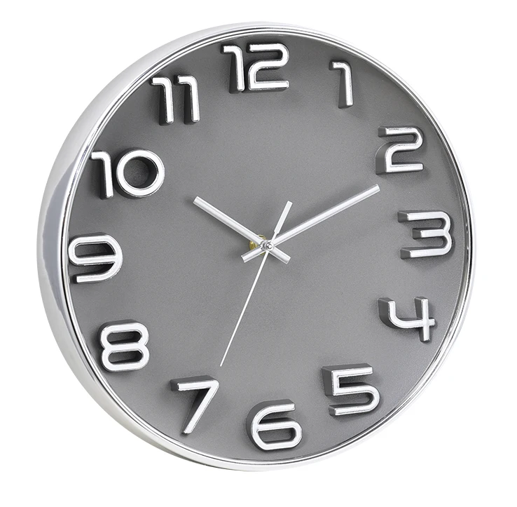 3d diy creative round modern classic digital meeting room wall clock