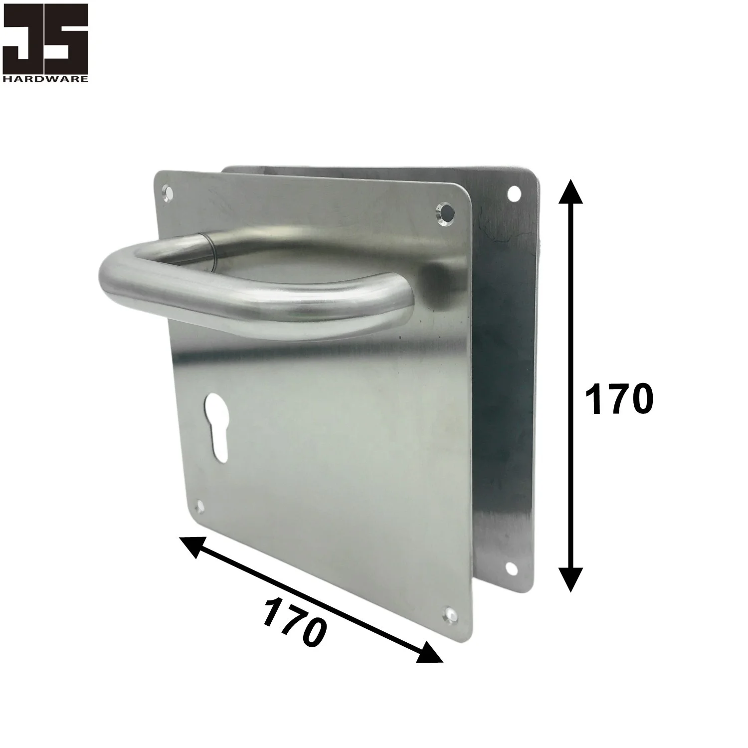 
Stainless Steel 304 Modern Door Lever Handle on Square Long Plate 