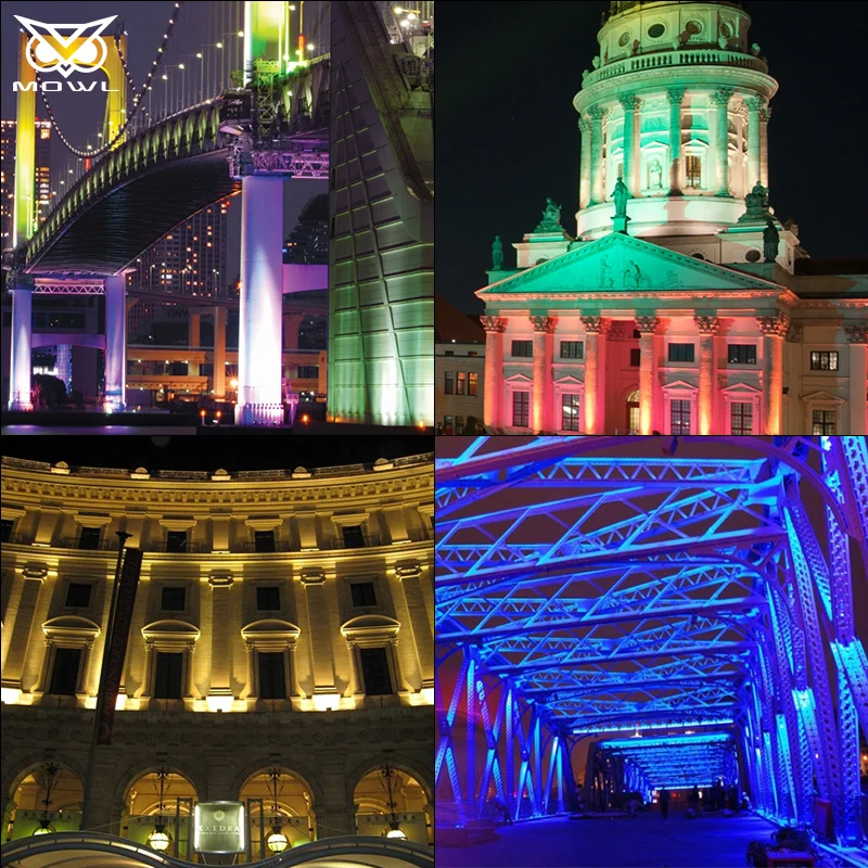 Waterproof Outdoor IP65 Adjustable Angle 96x12W RGBW 4in1 DMX City Color LED Wall Washer Light