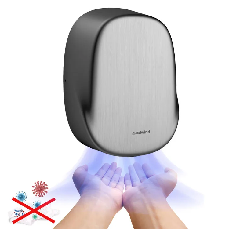 Bathroom Toilet Wall Mounted Jet Air airbade Stainless Steel Hepa Automatic Hand Dryer