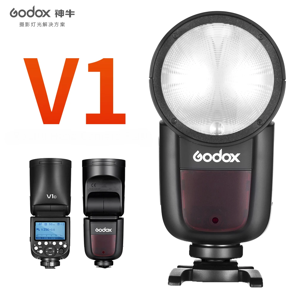 Godox V1 Flash V1C V1N V1S V1F V1O V1P TTL 1/8000s HSS lithium battery Speedlite Flash for Canon Nikon Sony Fuji Olympus Pentax