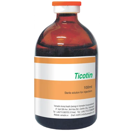 
Вьетнамская Ветеринарная медицина для лечения местного лосомелоза, колибациллоза, пастериреллоза, энтерита у свиней, верблюдов, тикотин 