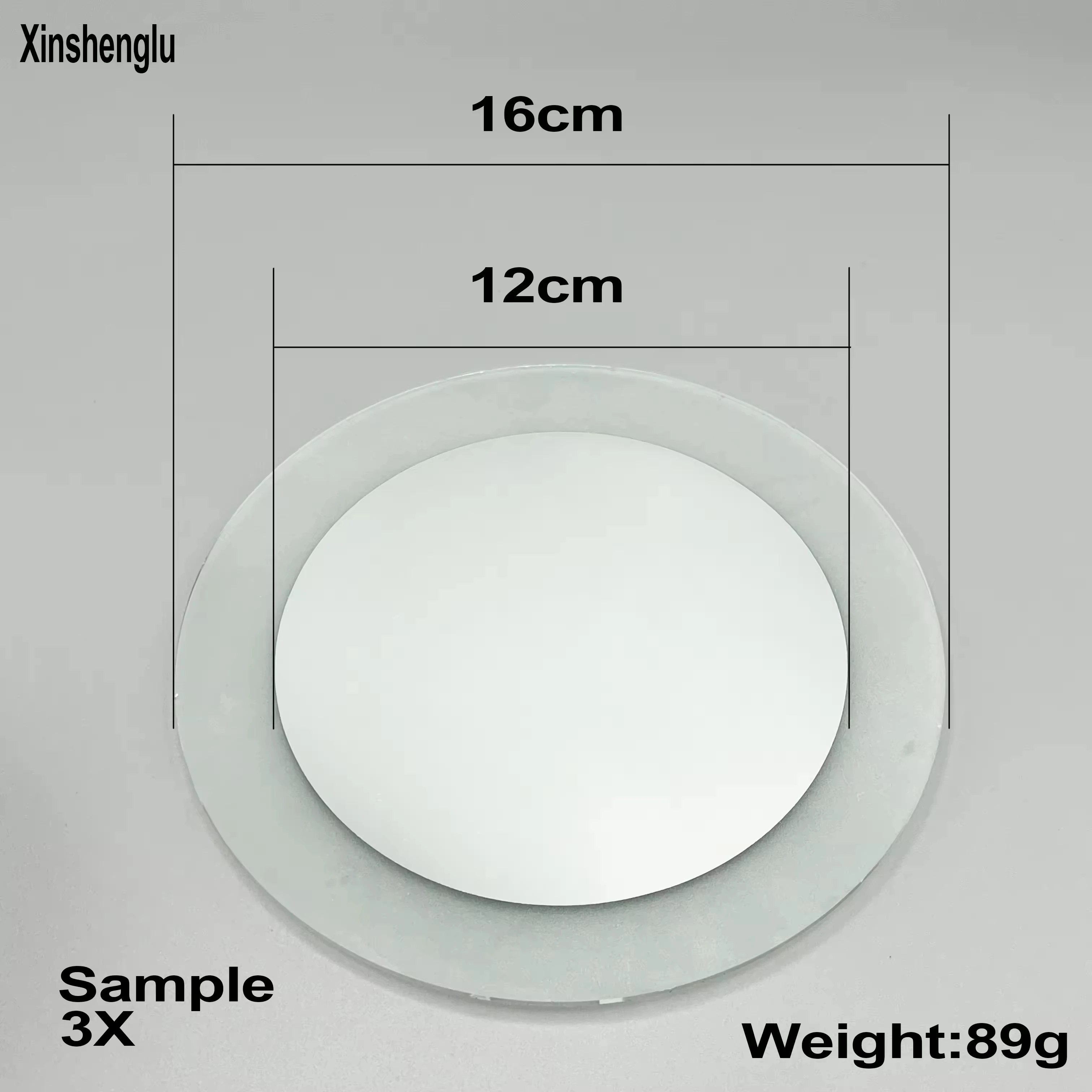 Customizable 3x5x Sandblasting Magnifying Glass For Bathroom LED Mirrors