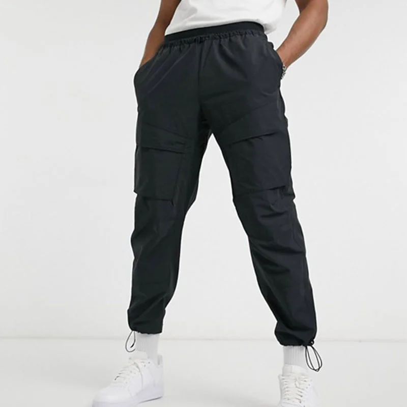 Custom Mens Cargo Jogger Tactical Pants Windbreaker Track Cargo Pants