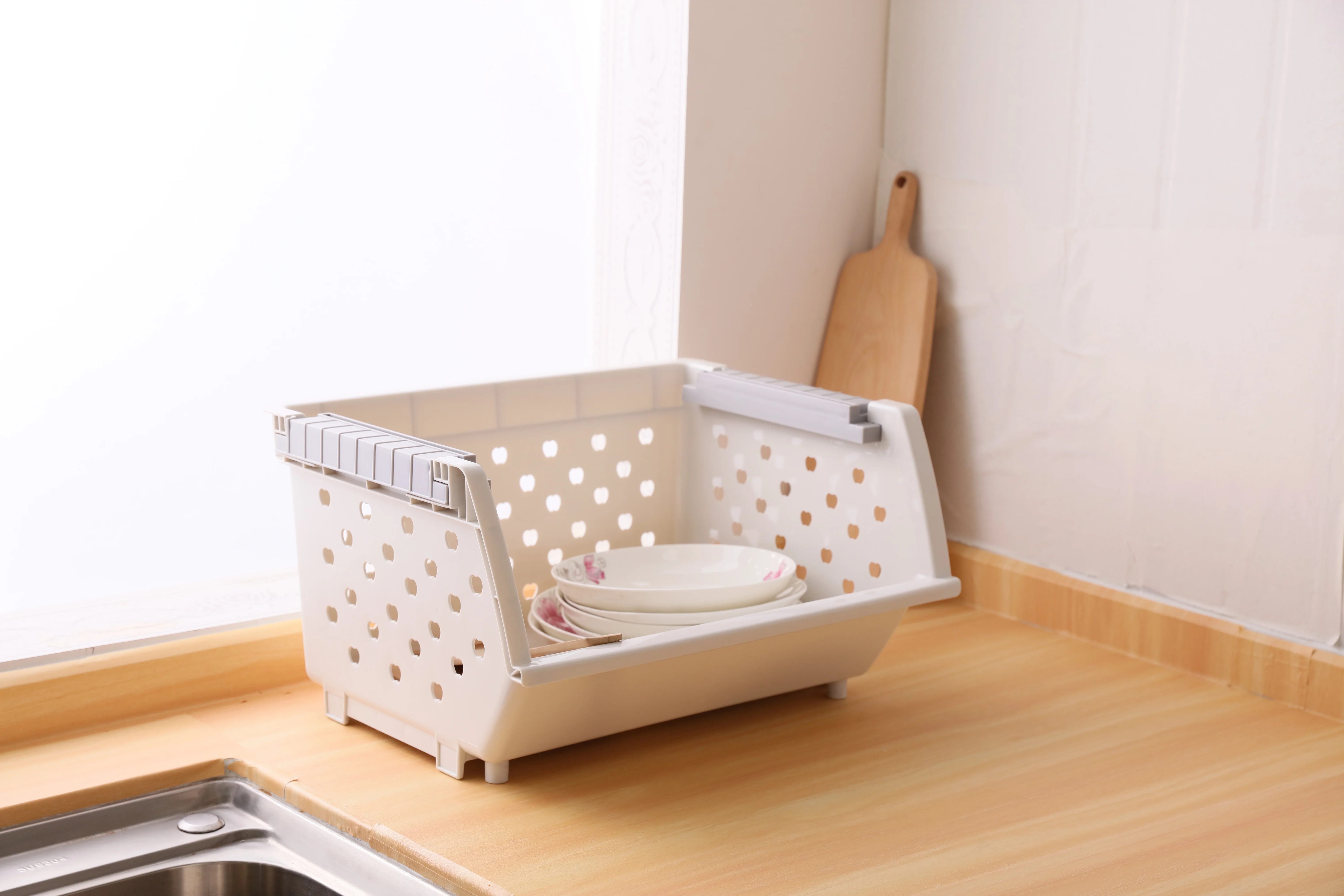 Wholesale Kitchen Bathroom Storage Basket Multi-Layer Stackable Fruit And Vegetable Basket Household Storage Rack