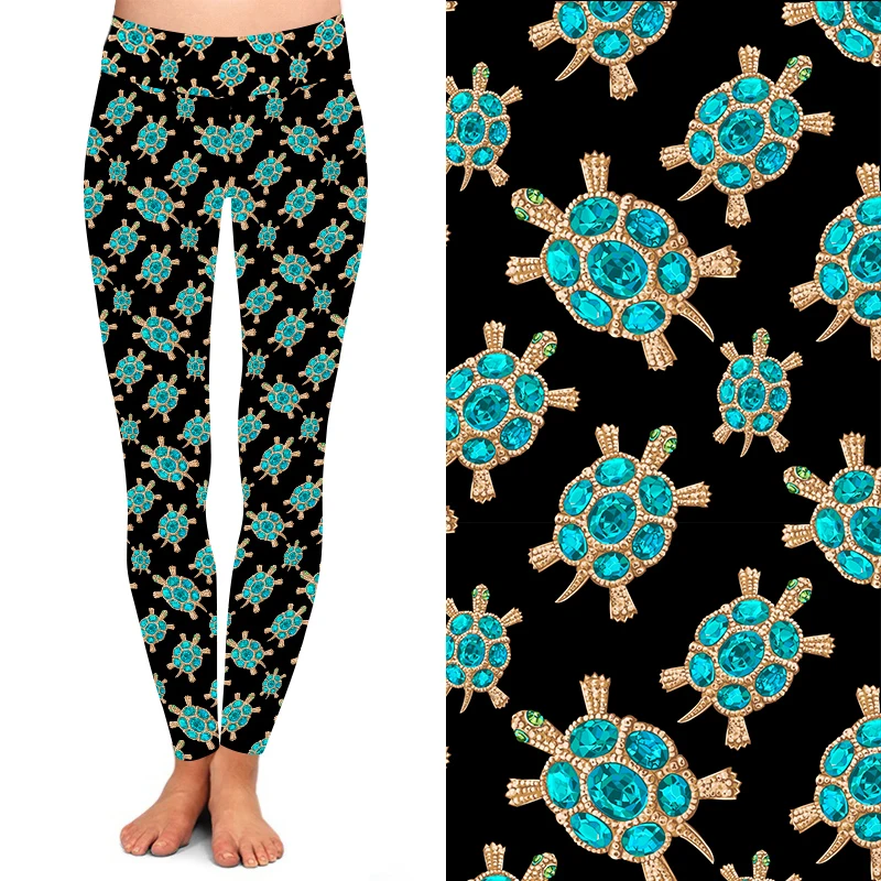 2023 Newest buttery soft Australia 3/4 length capri tortoise water turtle leggings