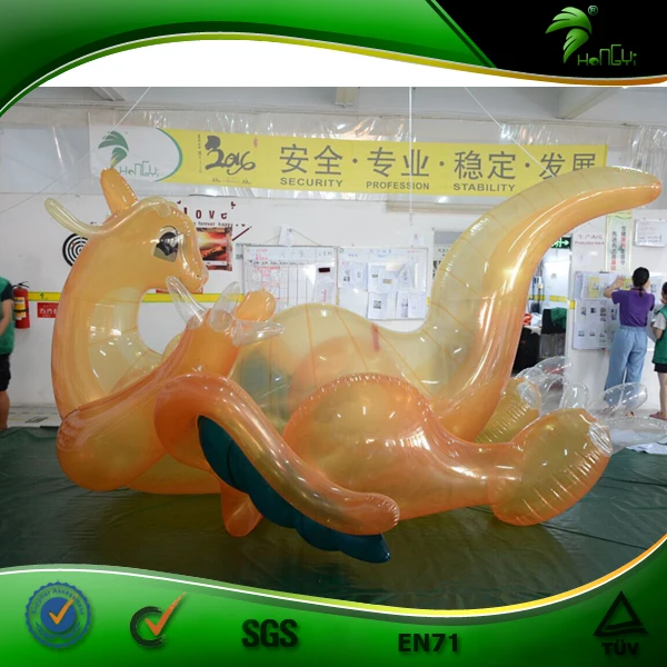 Japan Popular Game Hongyi Inflatable Cartoon Toy Transparent Inflatable Dragonite
