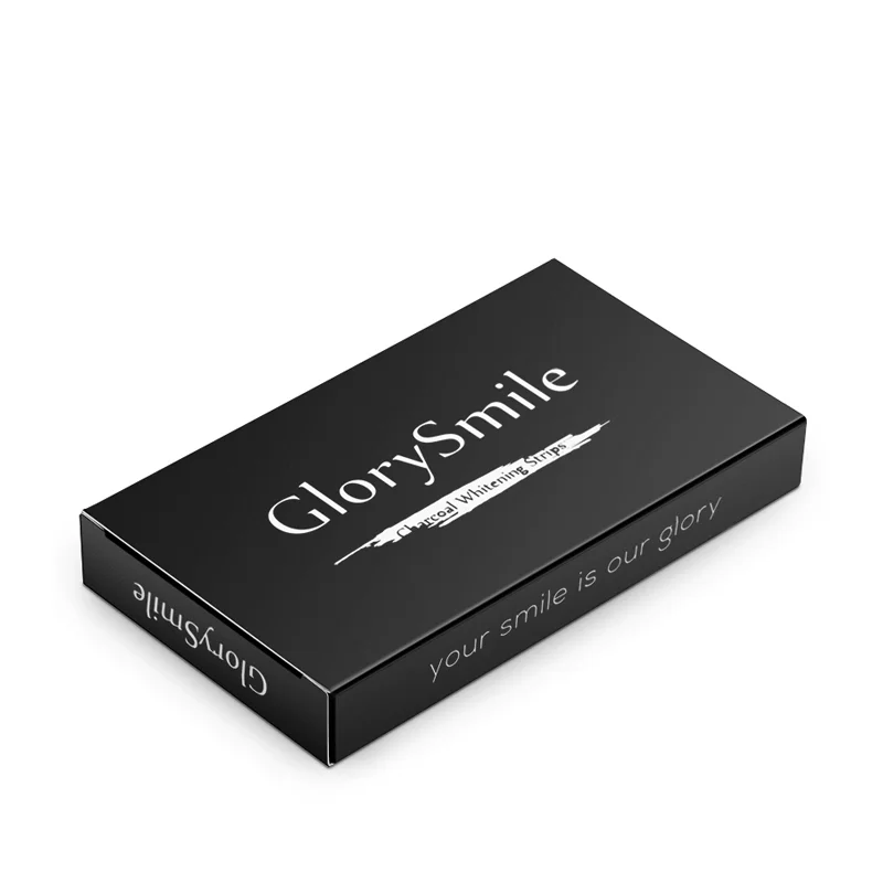 New Anti Allergy Black Teeth White Strips Activated Charcoal 3D Teeth Whitening With Custom Logo Dental Whitening Strips
