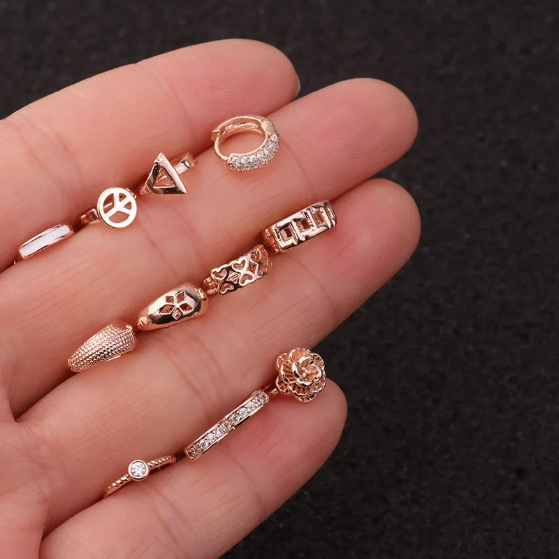 Fashion mini earrings zircon small ear buckles creative personality cartilage piercing earrings wholesale