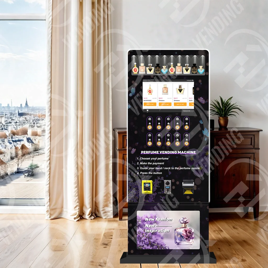 ZXVENDING смарт-автоматическое самообслуживание 10 кнопок отдельно стоящий диспенсер для распыления духов торговые автоматы продажи версия 1 0