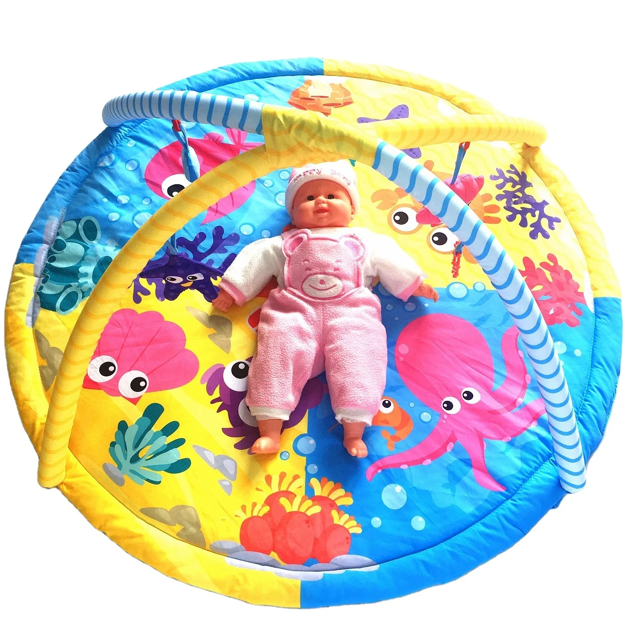 Baby  Gym with 4 activity toys nursery rugs house play gym activity safety babies kids mat