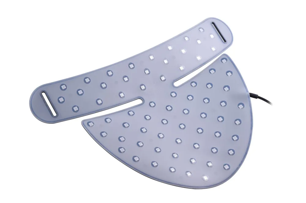 Smoothing Neck&Decollete Led Mask Red Blue yellow Near Infred Light Led Skin Therapy Mask Soft Silicon  Skin Renewal Mask