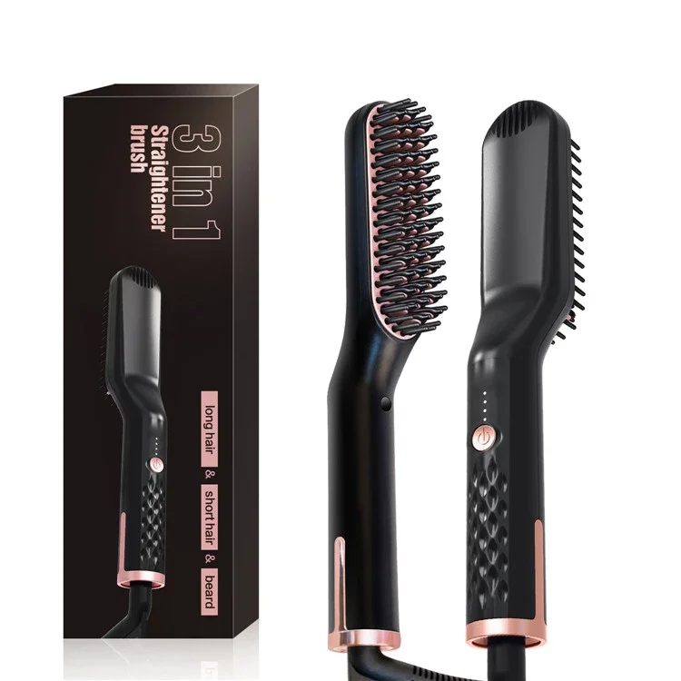 
Hot ceramic Beard straightening comb Premium Electric Ionic Heated Hair Brush Beard Straightener for Men 
