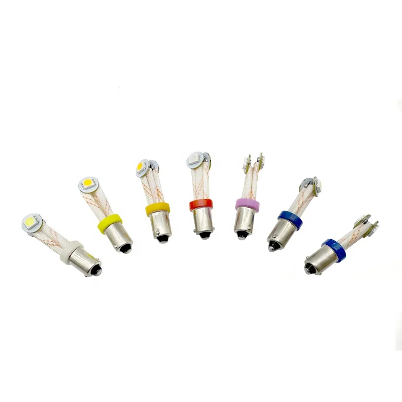 autodragons AC 6.3V Non Ghosting Blue Color 2 Leds 5050 SMD ba9s #44 #47 Pinball Flex Bulbs