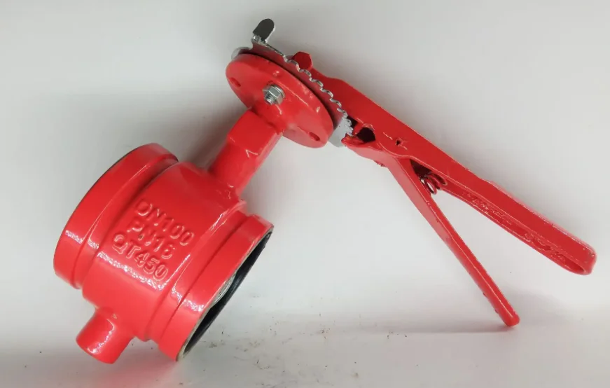 Wholesale Lever Worm Gear Iron 3 4 6 Grooved End Butterfly Valve