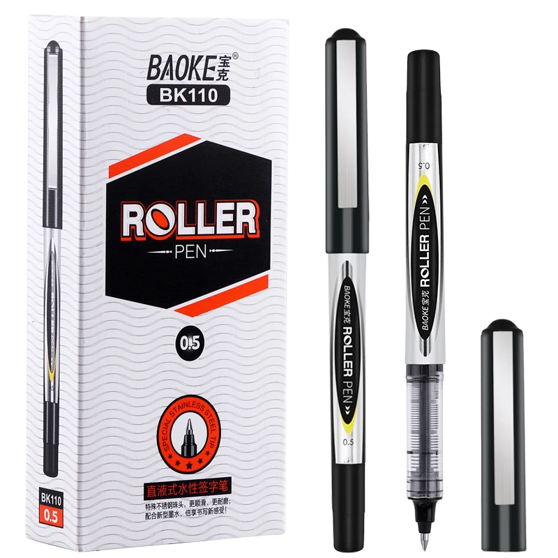 0.5mm cheap signature roller ball pen liquid ink rollerball pen with  metal clip DDP India fast deliver