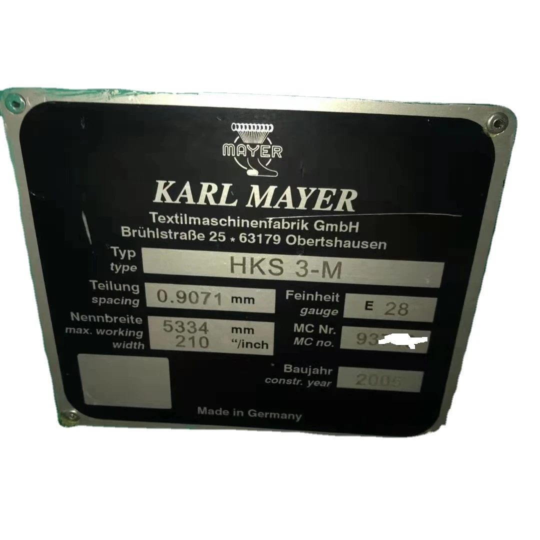 Used warp knitting machine Karl mayer warp knitting machine HKS3-M karl mayer machine