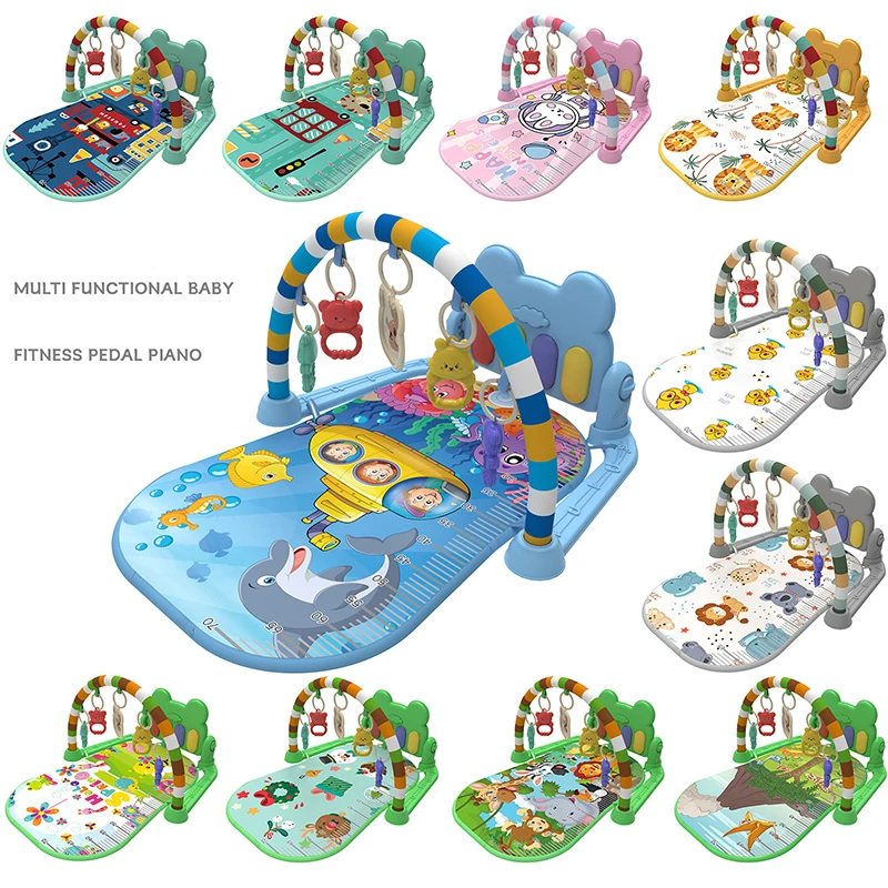 0-36 months old newborn baby piano game mat baby fitness stand multifunctional pedal piano toy