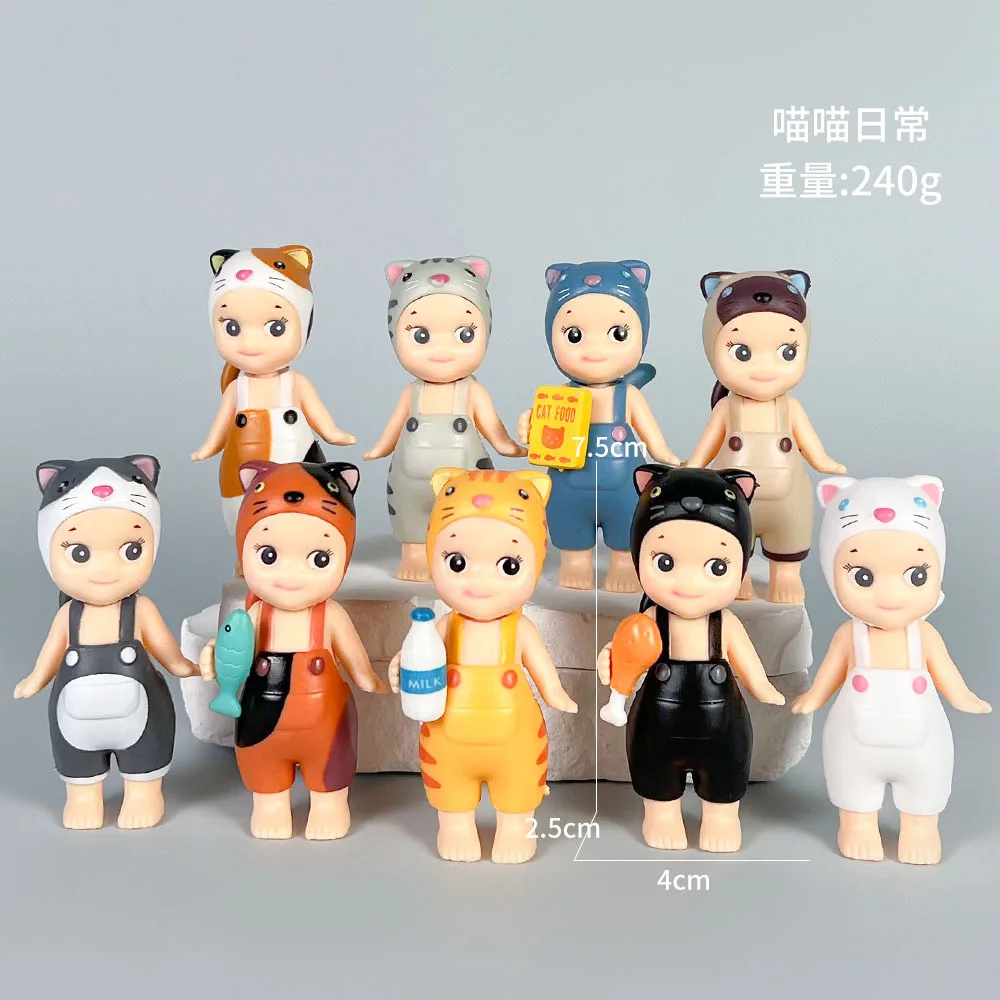 Wholesale Cartoon Mofusand Angles mini Cat Action Figure Set