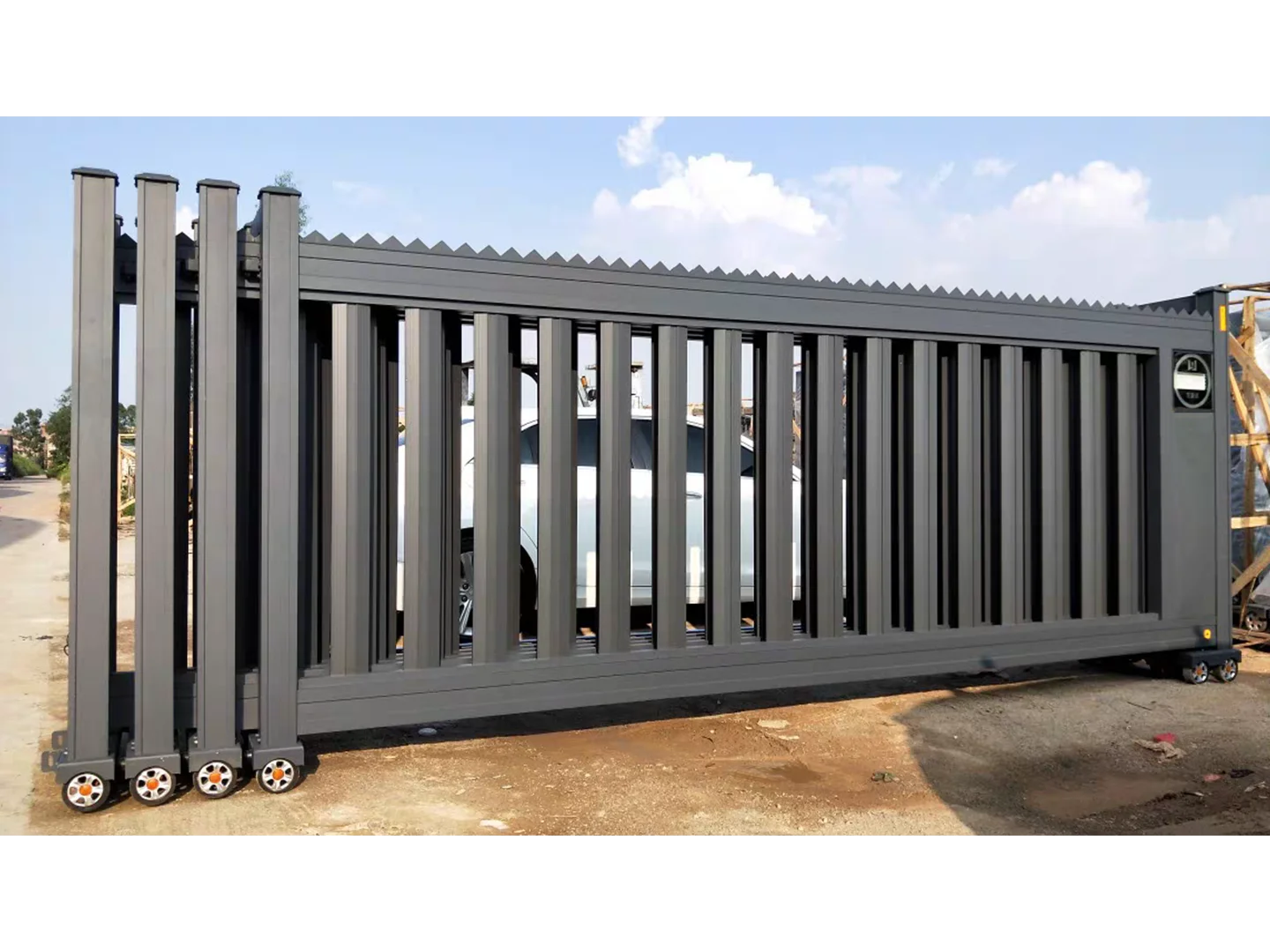 Новый дизайн роскошные защитные телескопические ворота раздвижные