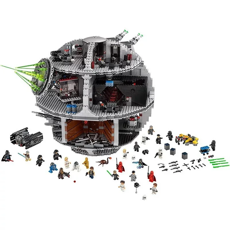 3803+pcs/set 05035 81037 Star Plan Wars The 180009 Death Star Building Block Bricks Toys Kid Toy Christmas Gift