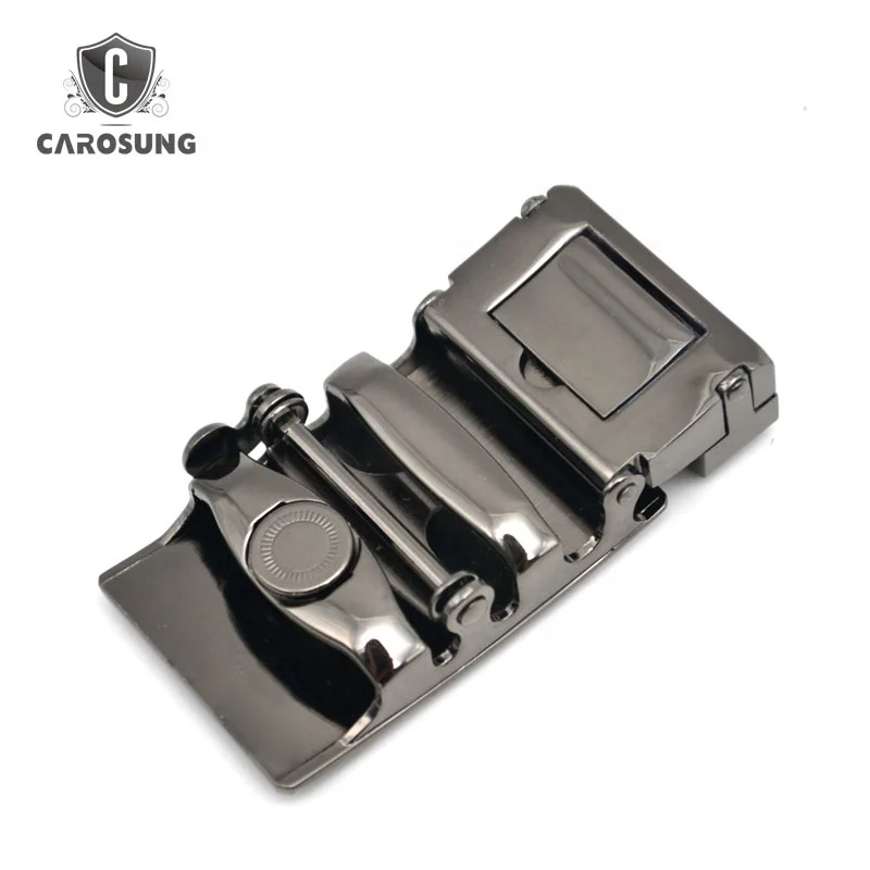 Carosung manufacturers gunmetal business automatic ratchet metal men belt buckle for leather belt