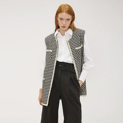 Верхняя одежда, шерстяная формальная кружевная жилетка, модная трендовая куртка, оптовая продажа, деловые профессиональные офисные костюмы для женщин