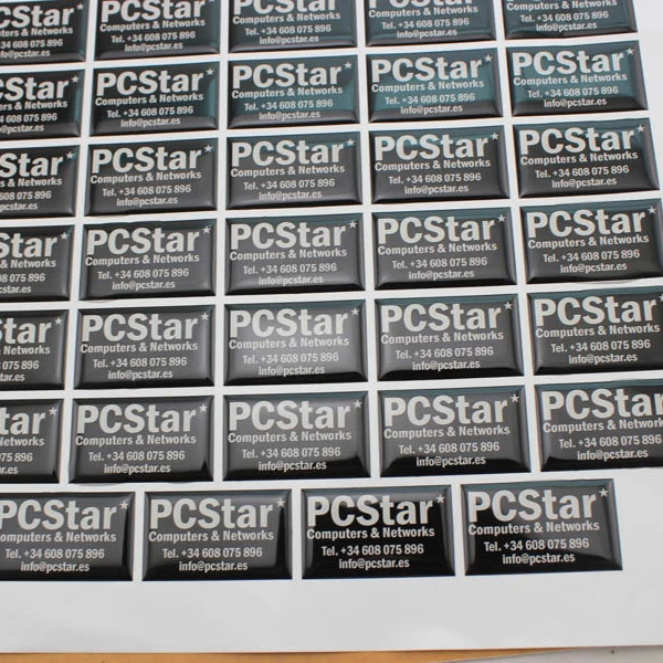 New design polyurethane logo sticker kids car stickers 3d eposy resin dome sticker competitive price