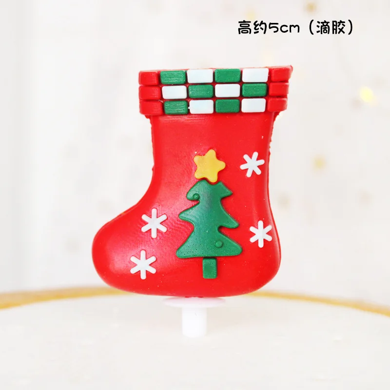 Merry Christmas Cake Toppers 3D Christmas Cake Decoration Topper