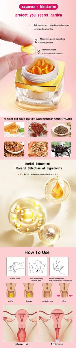 Feminine Vaginal Capsule For Preventing Vagina Dryness Tightening Sex Women Yoni Lubricant Capsules 0