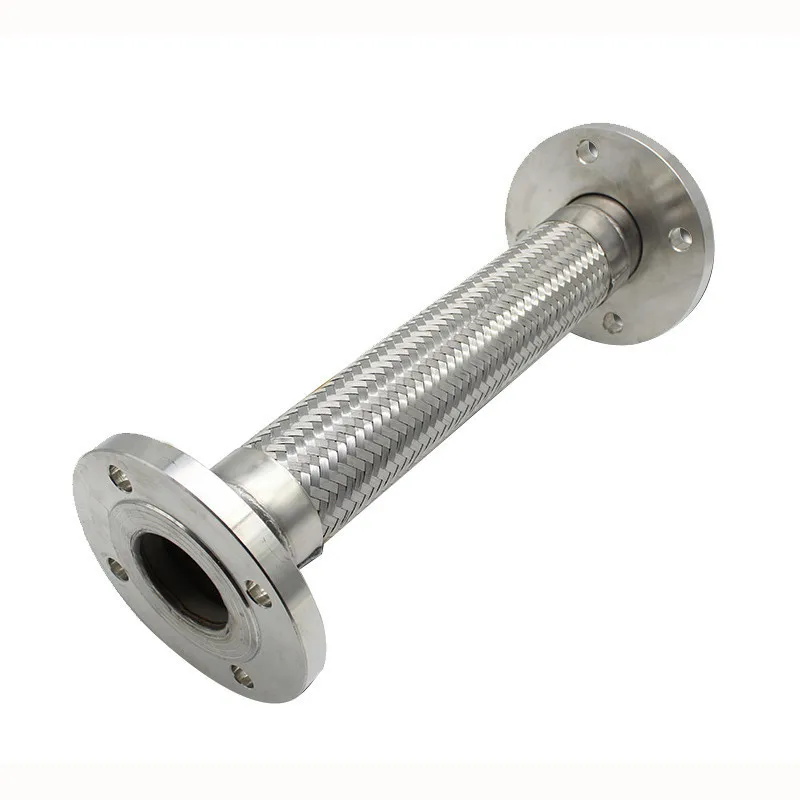 304/316/316l Braided Metal Flexible Tube Hose With Flange Stainless Steel Metal Tube