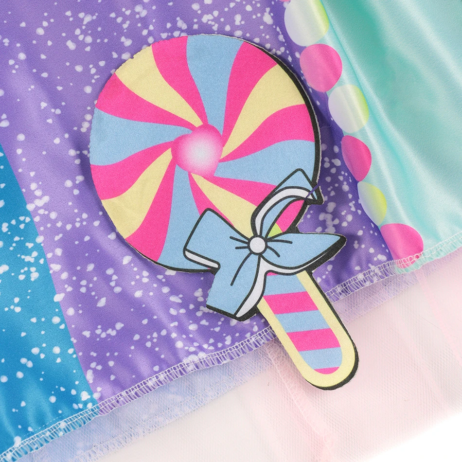 2021 New Girl Candy Carnival Dress for Girls Sweet Adorable Lollipop Cosplay Summer Frocks Kids Birthday Fancy  dress for girls