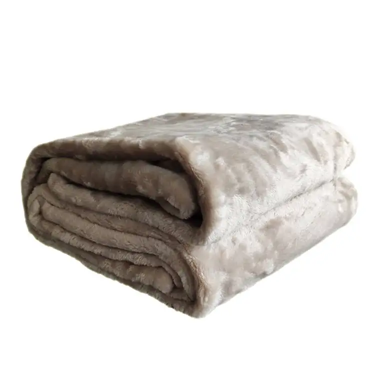 Adults Plain Knitted Raschel Blanket Geometric Warm and Soft Fleece Flannel Blankets & Throws for Winter