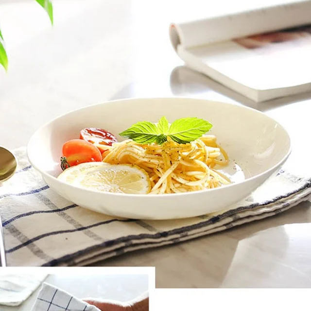 Factory Noodles Ceramic Plate Dinner Plates For Weddings White Ceramic Dish