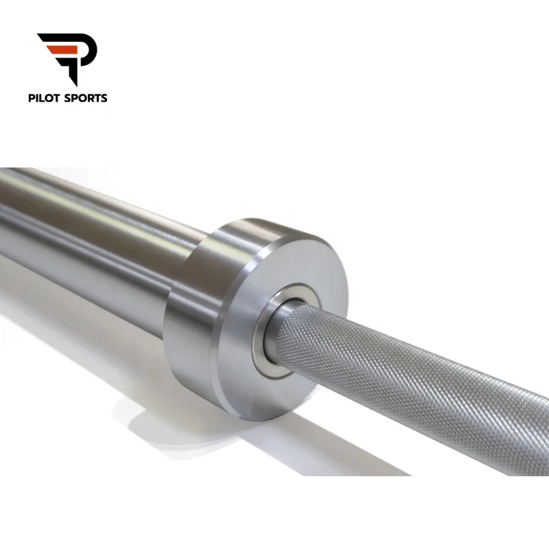 Pilot Sports Custom Logo Gym Power Training Barbells hard chromed Shaft 20Kg Straight Standard Weightlifting Barbell Bar