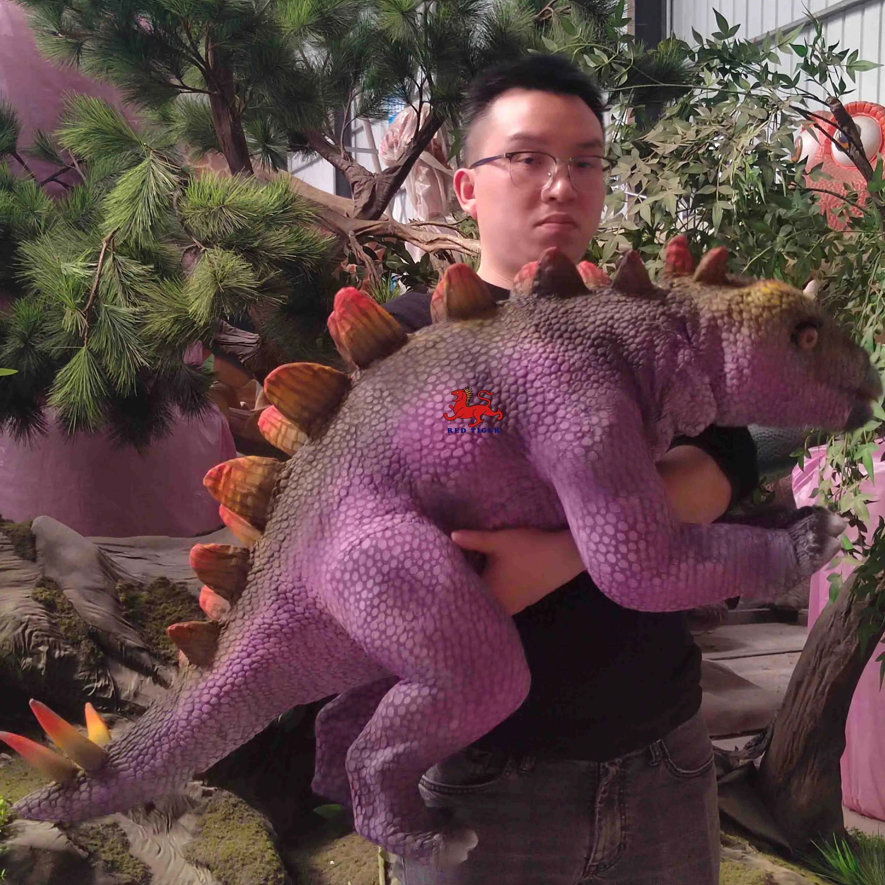 amusement park products robotic animatronics baby realistic raptor robot dinosaur puppet for sale