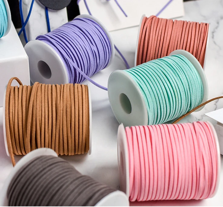 2.6MM High Quality Jewellery Bracelet Gift Ribbon Leather String  Rope Suede Cord For DIY Decoration